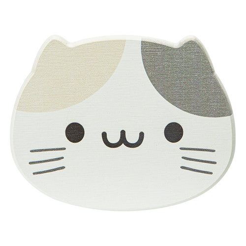Large diatomite coaster with cat print made from diatomaceous earth