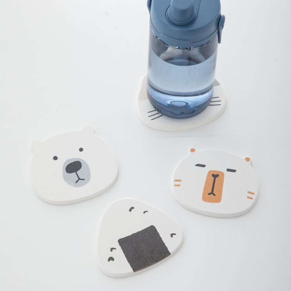 Cute Print Diatomite Coasters | Large Absorbent Diatomaceous Earth Coasters