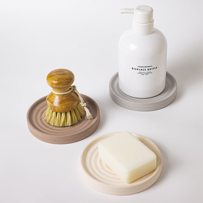 Large Reversible Diatomite Coaster | Double-Sided Absorbent Stone Coaster