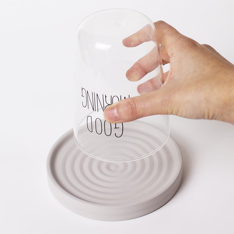 Large Reversible Diatomite Coaster | Double-Sided Absorbent Stone Coaster