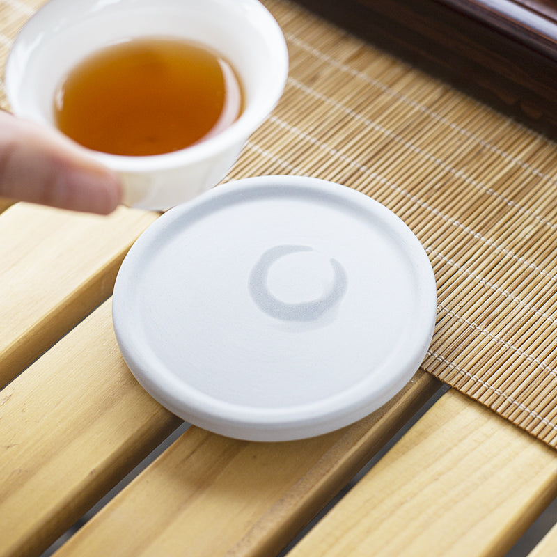 Small Double-Sided Diatomite Coasters | Compact Absorbent Stone Coasters (Set of 2)