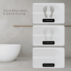 Diatomite Stone Mat | Fast Dry Bath Bath Mat | Anti-Slip | Arc Engraving