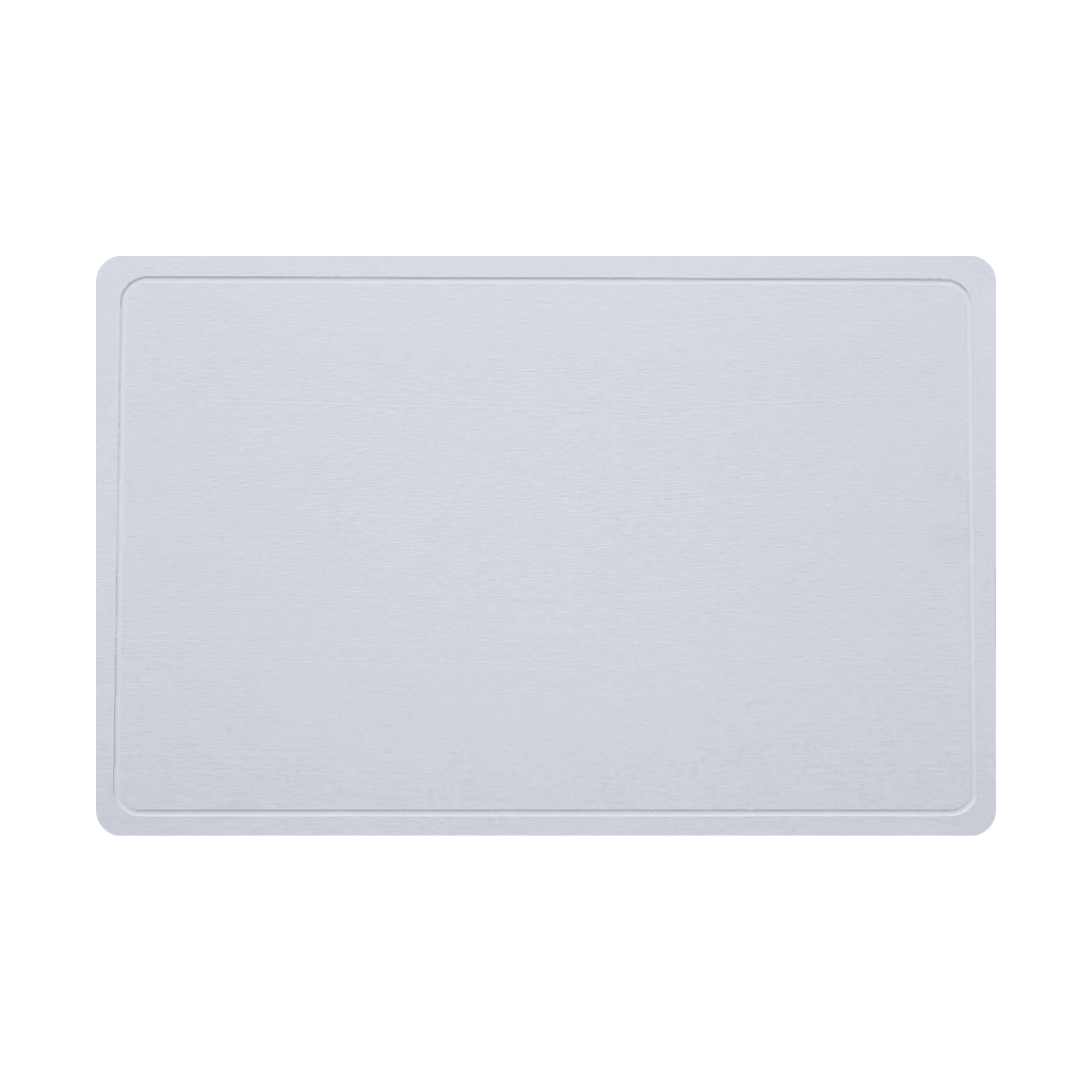 Light Grey diatomite bath mat with frame-shaped engraving on white background