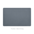 Dark Grey diatomite bath mat with a frame engraving on White background with text 'Frame Grey'