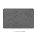 Dark Grey diatomite bath mat with a tile-patterned engraving on white background with text 'Tile Dark Grey'